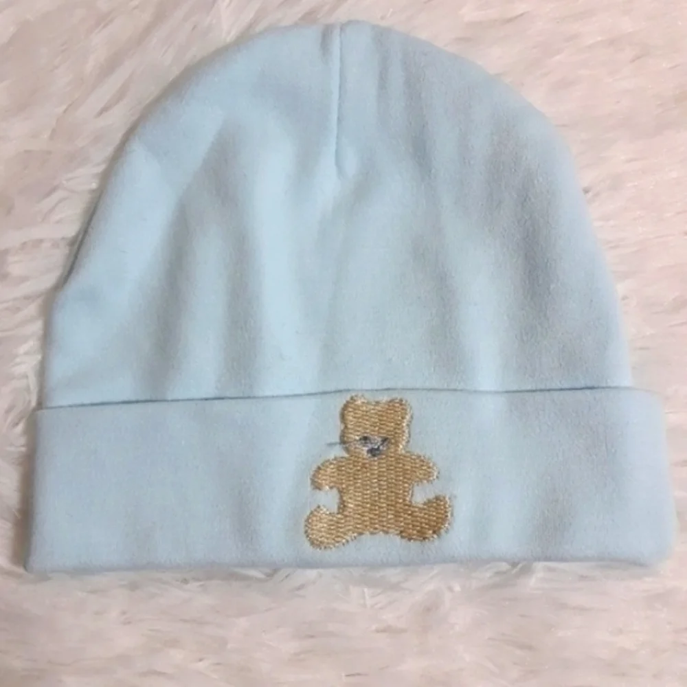 🛍Embroidered Teddy Bear Soft Cap-Size 3-6 Mos